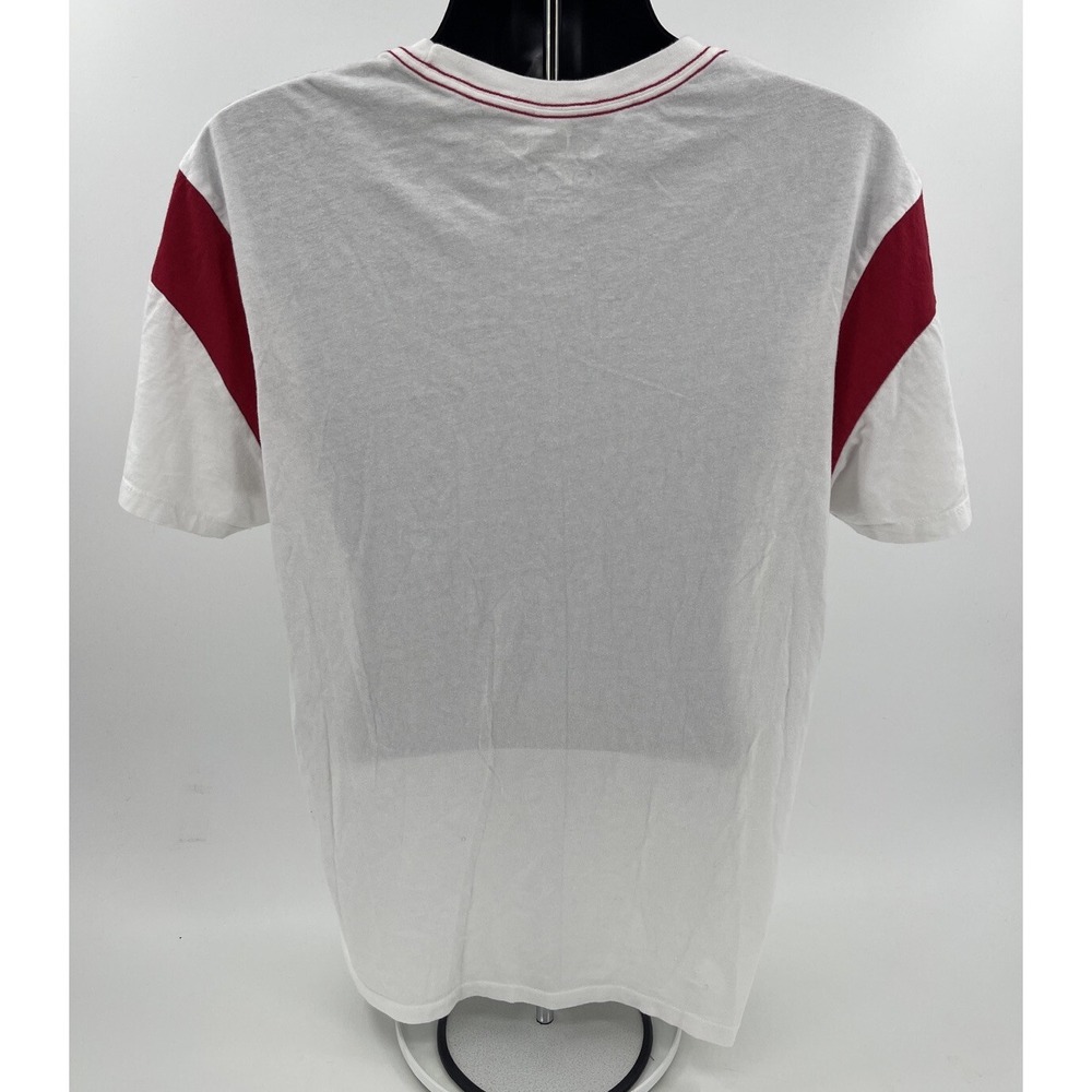 True Religion TShirt Mens SizeXL Short Sleeve Football Crew Neck Red White Black - Picture 2 of 6